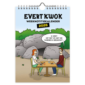 Comello Week notitiekalender - 2026 - Evert Kwok - Hunebed - 16,5x23cm