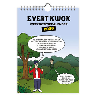 Comello Week notitiekalender - 2026 - Evert Kwok - Ongerapt - 16,5x23cm