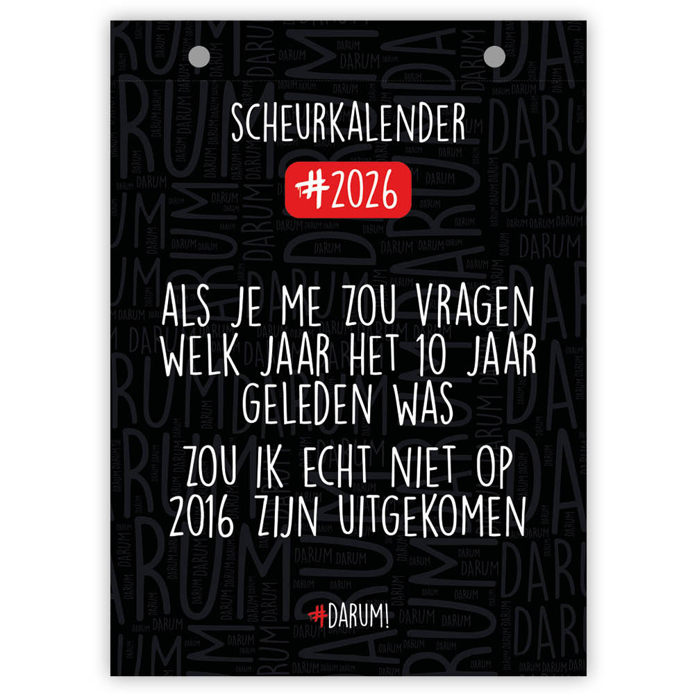 Scheurkalender - 2026 - Darum - 13x18cm