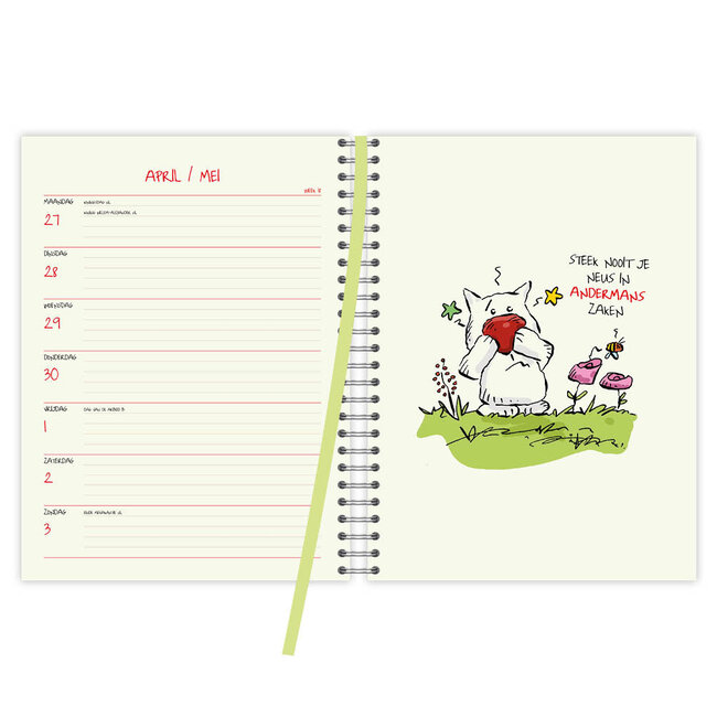 Comello Bureau agenda - 2026 - Doe eens lief - 17,6x23,8cm