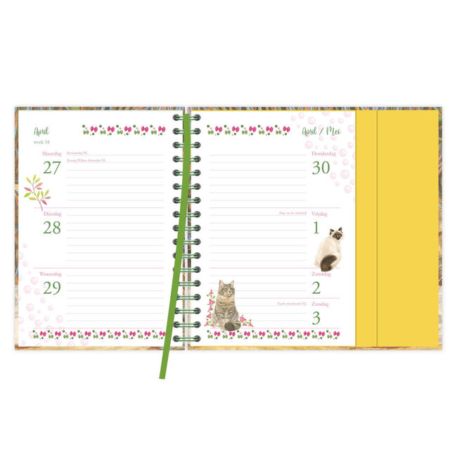 Comello Spiraal agenda - 2026 - Franciens katten - Evi - 11x15.5cm