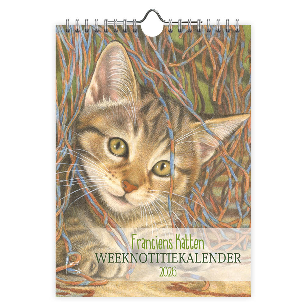 Week notitiekalender - 2026 - Franciens katten - Evi - 16.5x23cm