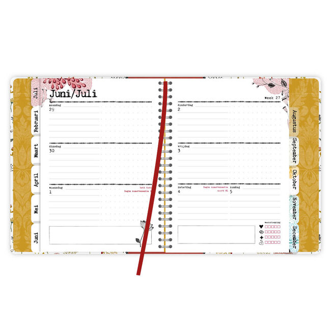 Comello Week planner - Agenda - 2026 - Studio onszelf - Flower field - 16,3x20,3cm