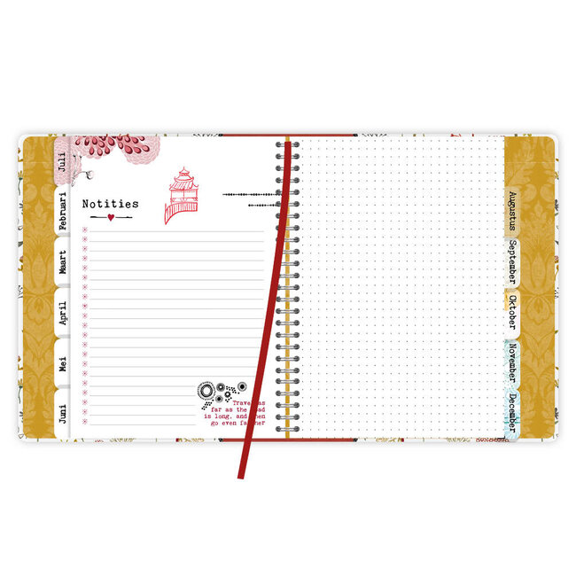 Comello Week planner - Agenda - 2026 - Studio onszelf - Flower field - 16,3x20,3cm
