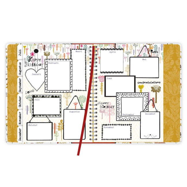 Comello Week planner - Agenda - 2026 - Studio onszelf - Flower field - 16,3x20,3cm