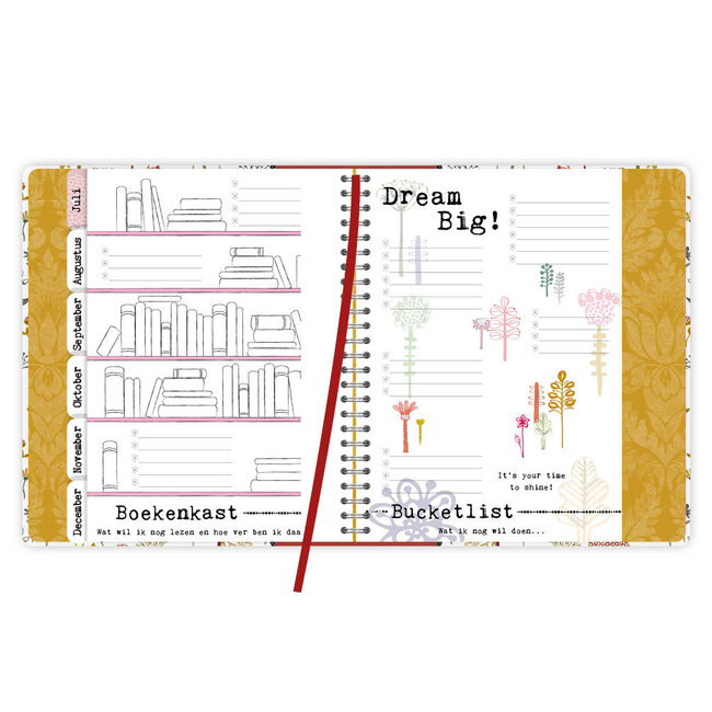 Comello Week planner - Agenda - 2026 - Studio onszelf - Flower field - 16,3x20,3cm
