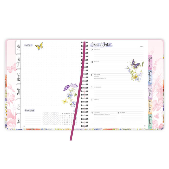 Comello Week planner - Agenda - 2026 - Janneke Brinkman - Klaproos - 16,3x20,3cm
