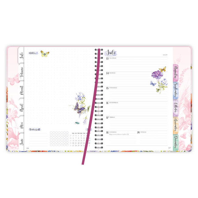 Comello Week planner - Agenda - 2026 - Janneke Brinkman - Klaproos - 16,3x20,3cm