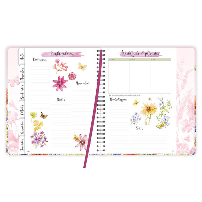Comello Week planner - Agenda - 2026 - Janneke Brinkman - Klaproos - 16,3x20,3cm