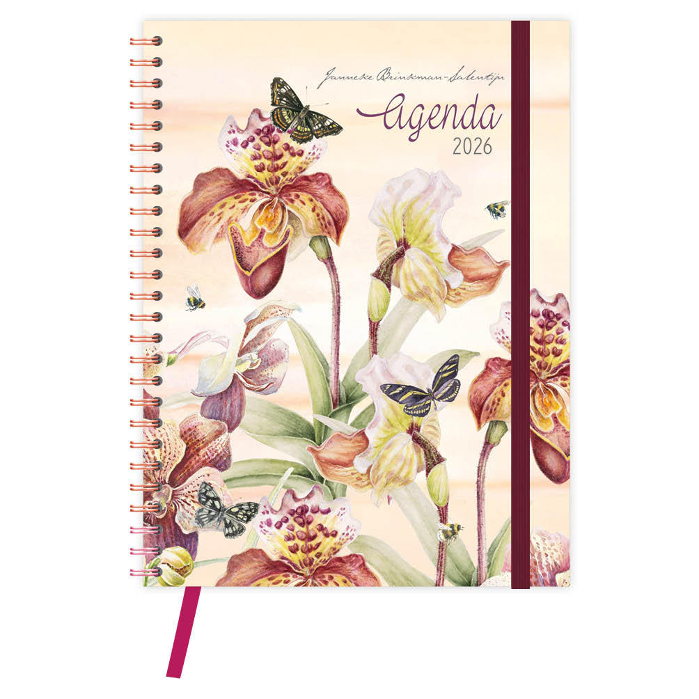 Bureau agenda - 2026 - Janneke Brinkman - Orchidee - 17,6x23,8cm