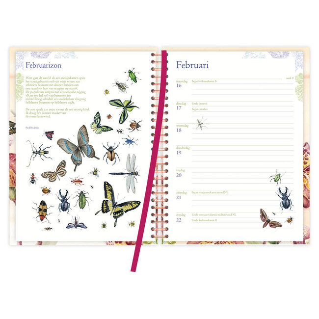 Comello Bureau agenda - 2026 - Janneke Brinkman - Orchidee - 17,6x23,8cm