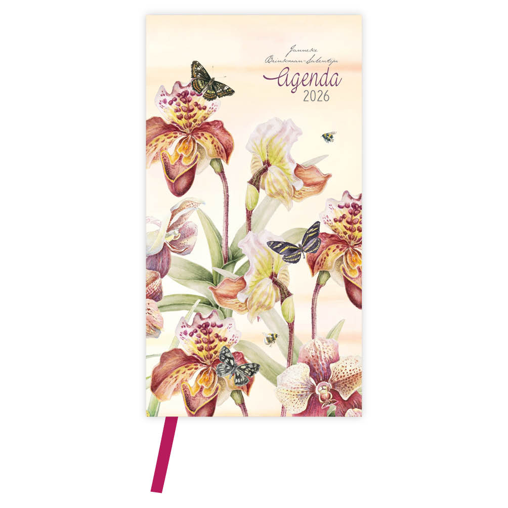 Lady agenda - 2026 - Janneke Brinkman - Orchidee - 9x17cm