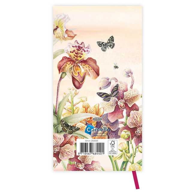 Comello Lady agenda - 2026 - Janneke Brinkman - Orchidee - 9x17cm