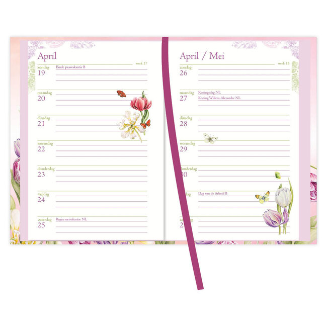 Comello Zak agenda - 2026 - Janneke Brinkman - Tulp - 8.3x11.5cm