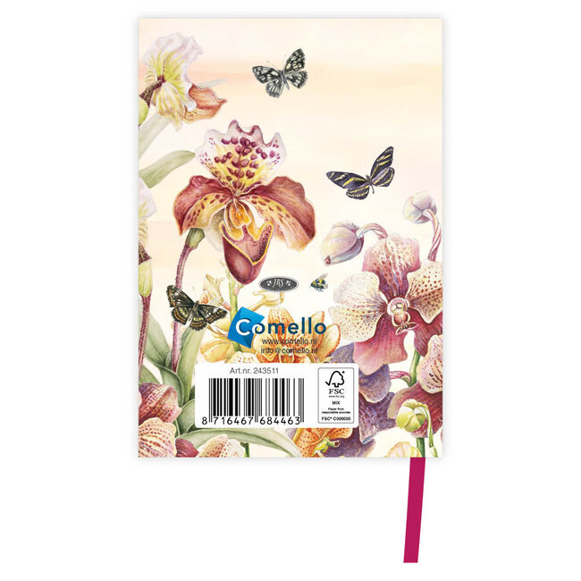 Comello Zak agenda - 2026 - Janneke Brinkman - Orchidee - 8.3x11.5cm