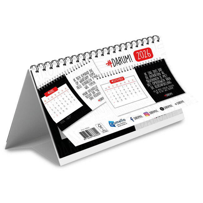 Comello Bureau kalender - 2026 - Darum - 21x14cm