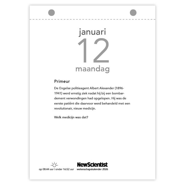 Comello Scheurkalender - 2026 -Wetenschapsscheurkalender - 13x18cm