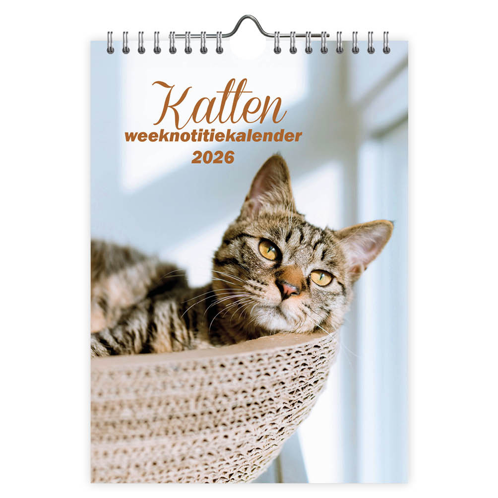 Week notitiekalender - 2026 - Katten - 16,5x23cm