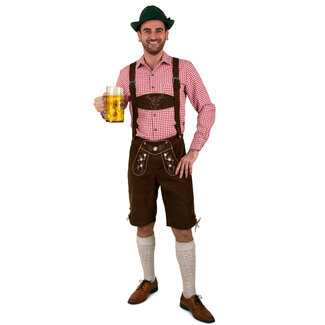 PartyXplosion Lederhose - Donkerbruin - mt.52 - L