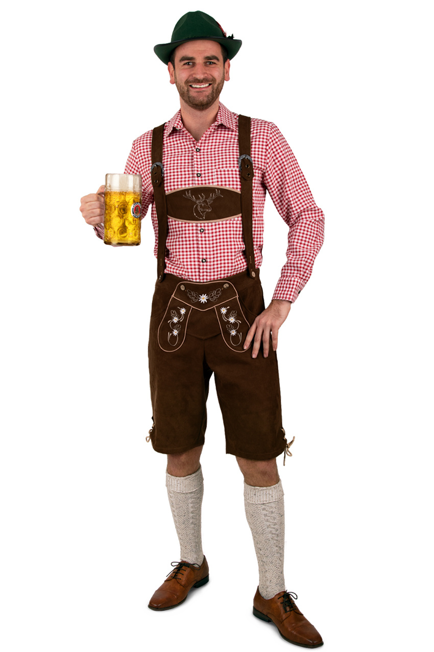 Lederhose - Donkerbruin - mt.52 - L