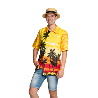 Partychimp Shirt - Hawaii - Yellow paradise - L/XL