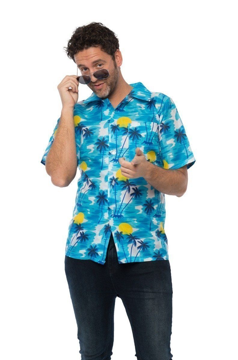 Shirt - Hawaii - Blauw - L/XL