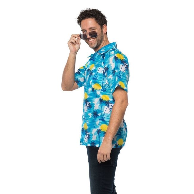 Partychimp Shirt - Hawaii - Blauw - L/XL