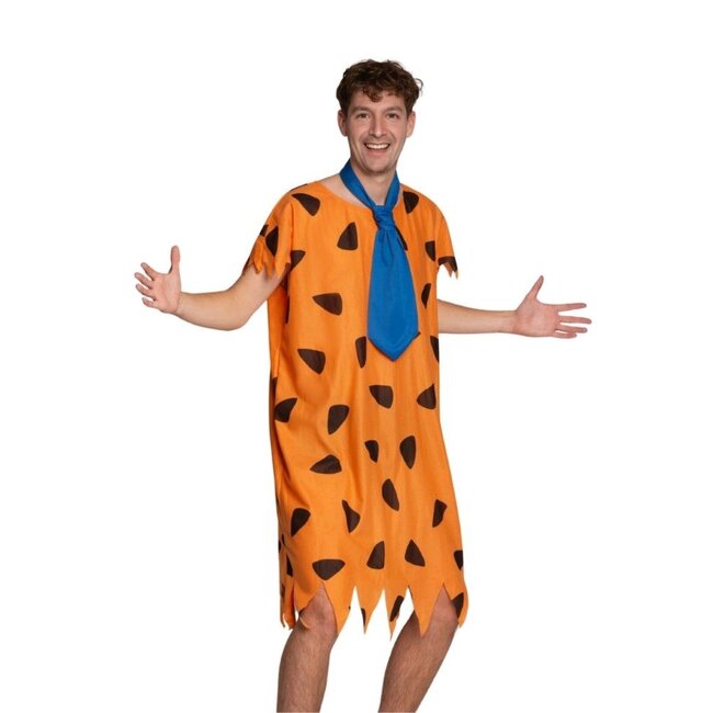 Partychimp Kostuum - Fred Flintstone - Tuniek & stropdas - M/L