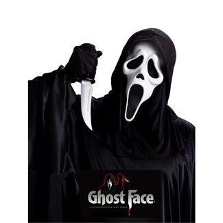 Partychimp Masker - Ghost face - Met capuchon & mes
