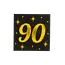 Paperdreams Servetten - 90 jaar - Goud, zwart - 33x33cm - 16st.