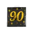 Paperdreams Servetten - 90 jaar - Goud, zwart - 33x33cm - 16st.
