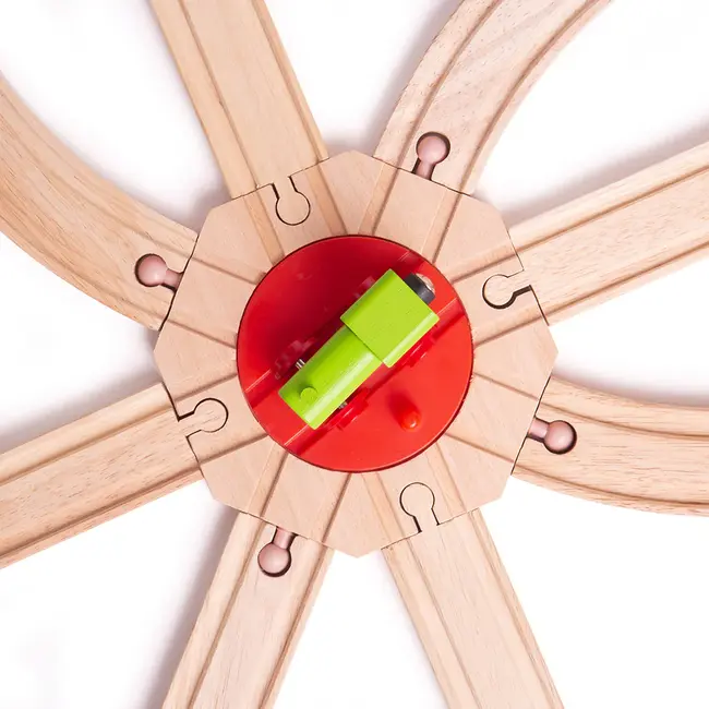 BigJigs Rails - Draaischijf - 8 Richtingen