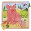 BigJigs Puzzel - Varken & biggetje - Hout - 18x18cm - 16st.
