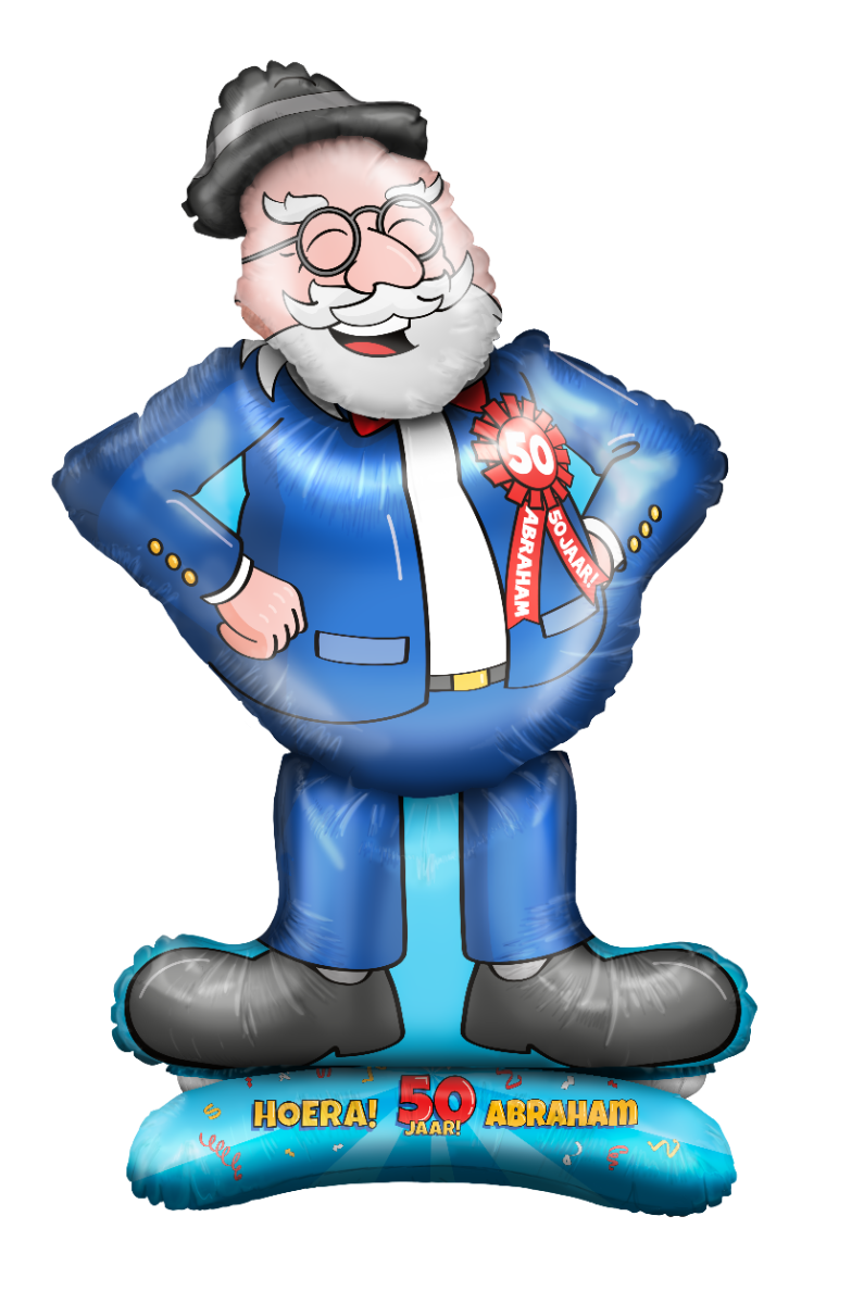 Folieballon - Abraham - 50 - 90cm - Niet geschikt voor Helium