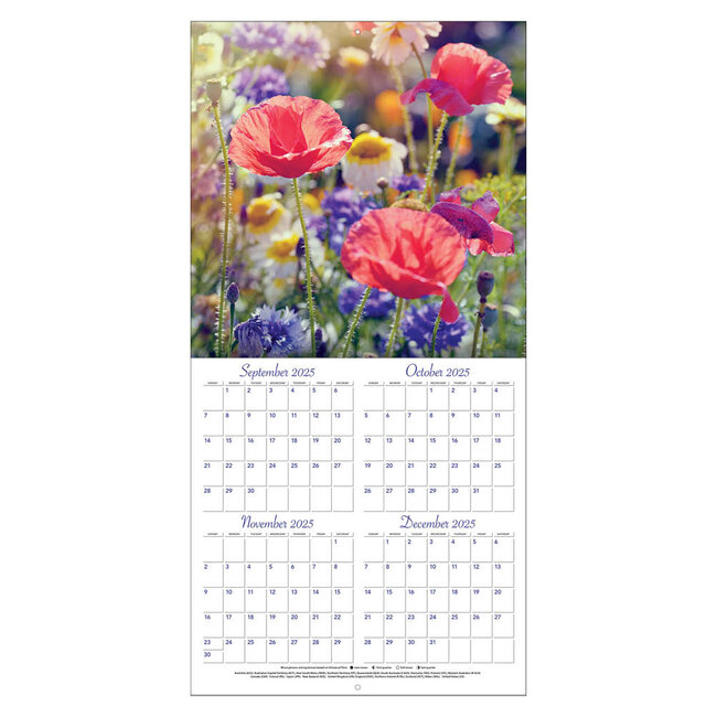Comello Kalender - 2026 - Bloemen - 30x30cm