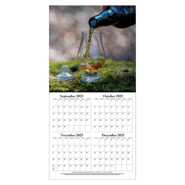 Comello Kalender - 2026 - Whiskey - 30x30cm