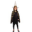 Partychimp Kostuum - Heksencape met hoed - Zwart/goud - Voor kinderen - One size