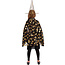 Partychimp Kostuum - Heksencape met hoed - Zwart/goud - Voor kinderen - One size