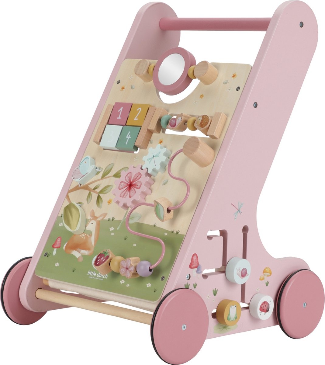Babywalker - Loop / duwwagen - Fairy Garden - Met activiteiten - Roze