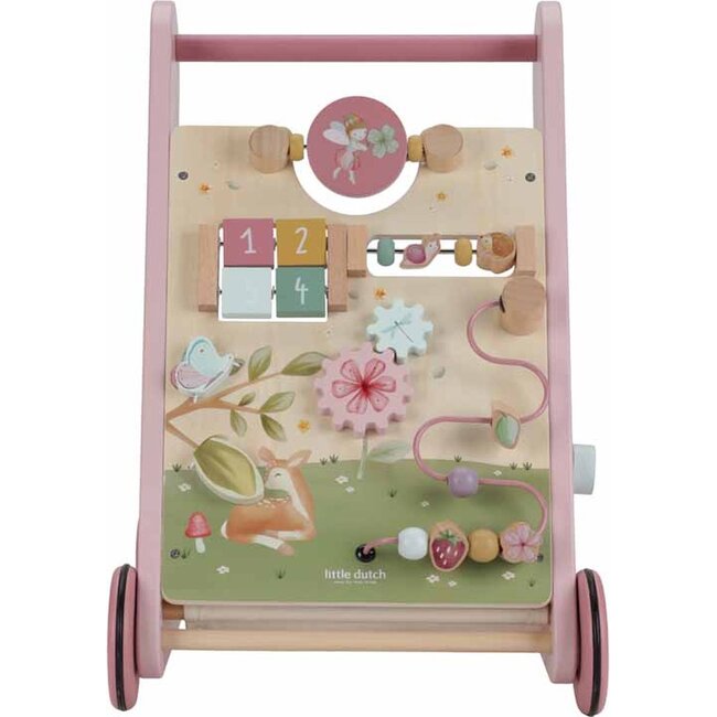 Little Dutch Babywalker - Loop / duwwagen - Fairy Garden - Met activiteiten - Roze