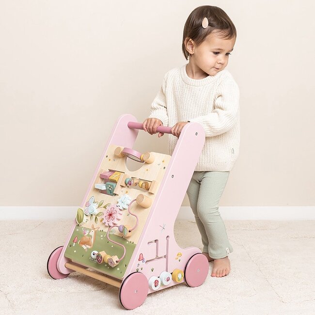 Little Dutch Babywalker - Loop / duwwagen - Fairy Garden - Met activiteiten - Roze