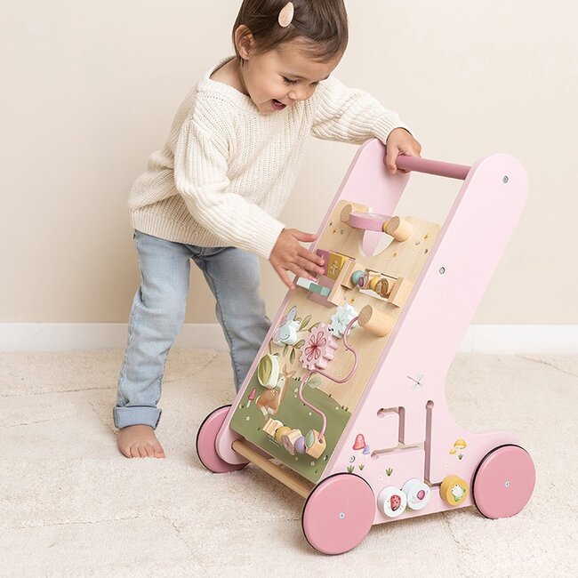 Little Dutch Babywalker - Loop / duwwagen - Fairy Garden - Met activiteiten - Roze