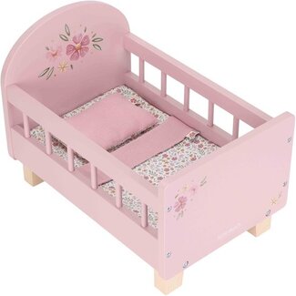 Little Dutch Poppenbed - Soft flowers - Met bekleding - Hout - 31,6x27,5x43cm