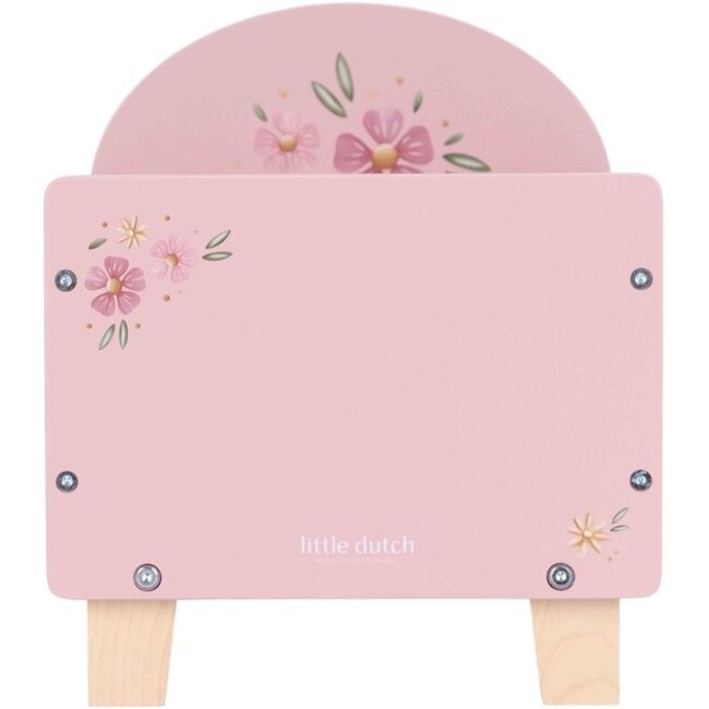 Little Dutch Poppenbed - Soft flowers - Met bekleding - Hout - 31,6x27,5x43cm