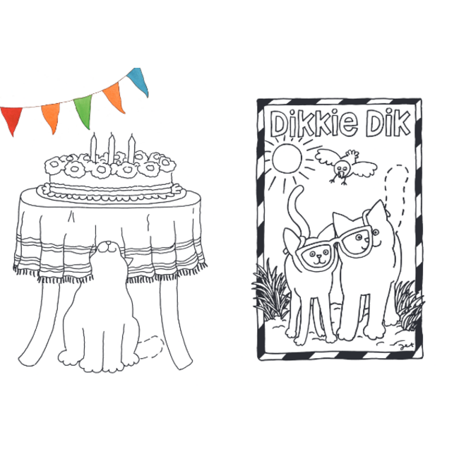 Harlekijn Boek - Kleurboek - Dikkie Dik