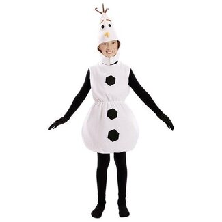 Haza-Witbaard Kostuum - Sneeuwpop - mt.140/152