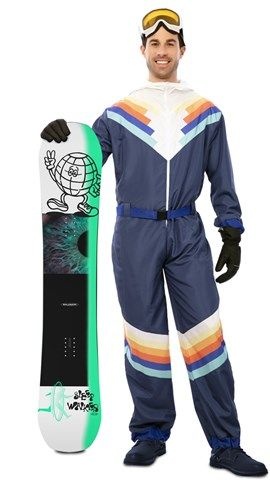 Kostuum - Skipak - Jumpsuit met capuchon en riem - M/L