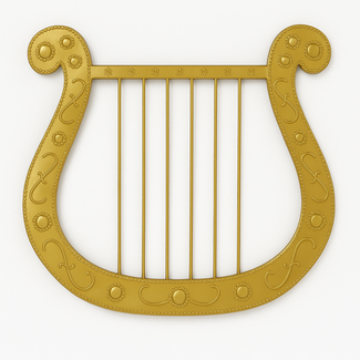 Smiffys Harp - Plastic - 25x30cm