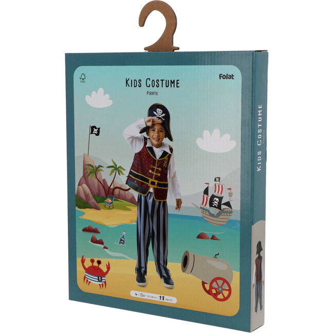 Folat Kostuum - Piraat - 3dlg - mt.116/128