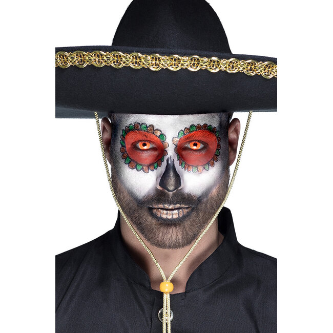 PartyXplosion Lenzen - Oranje - UV / blacklight - Maandlenzen